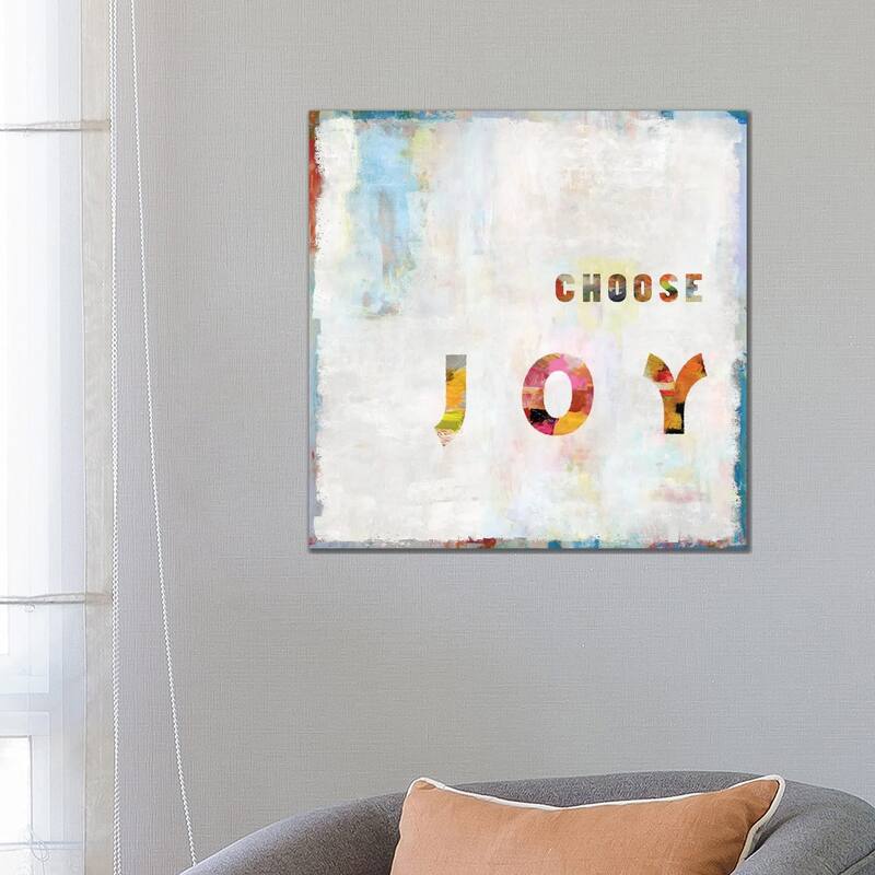 iCanvas "Choose Joy In Color" by Jamie MacDowell Canvas Print - 26x26x1.5