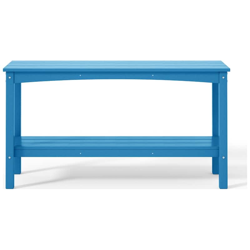 Laguna Hdpe All Weather Outdoor Patio Two Shelf Table