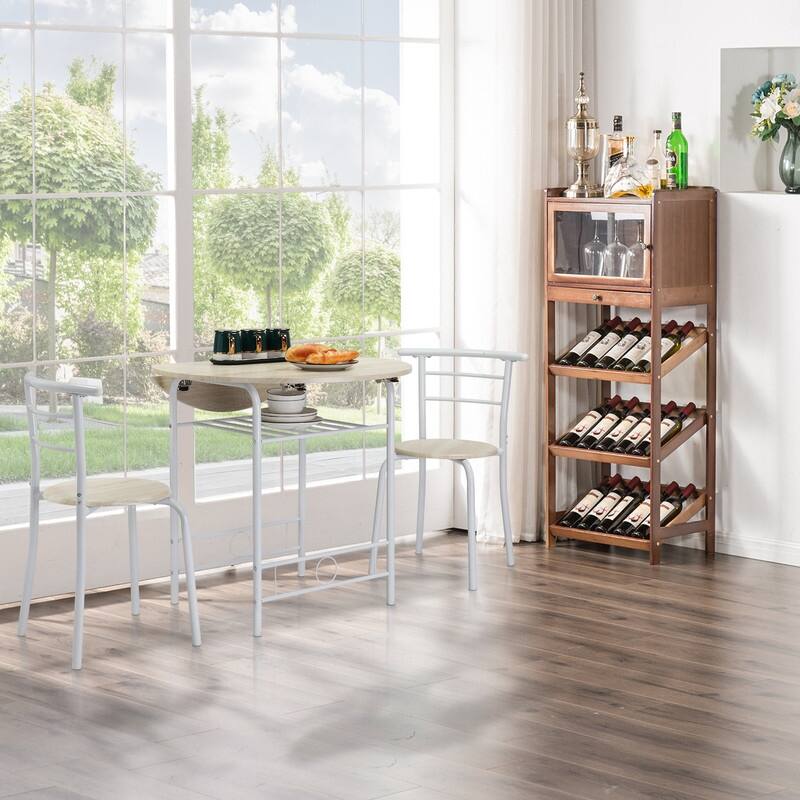 31.5" Drop Leaf Dining Table for Small Space,Small Kitchen Table Set for 2