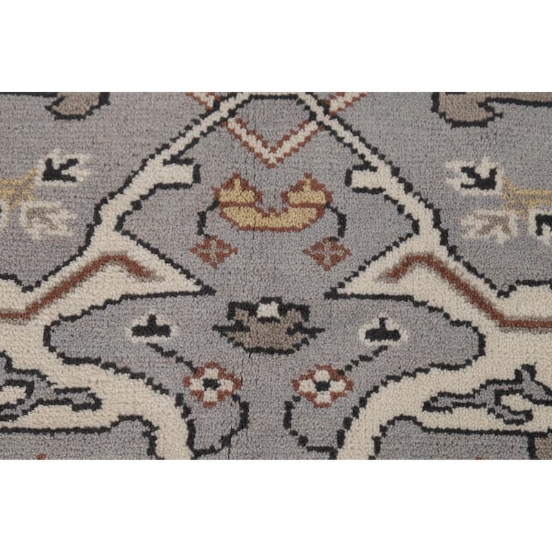 Gray Oushak Oriental Accent Rug Handmade Wool Carpet - 4'2"x 5'11"