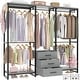 preview thumbnail 8 of 33, 65.6'' Heavy-duty Garment Rack, Freestanding Closet Organizer with Fabric Drawers and 5 hanging Rods