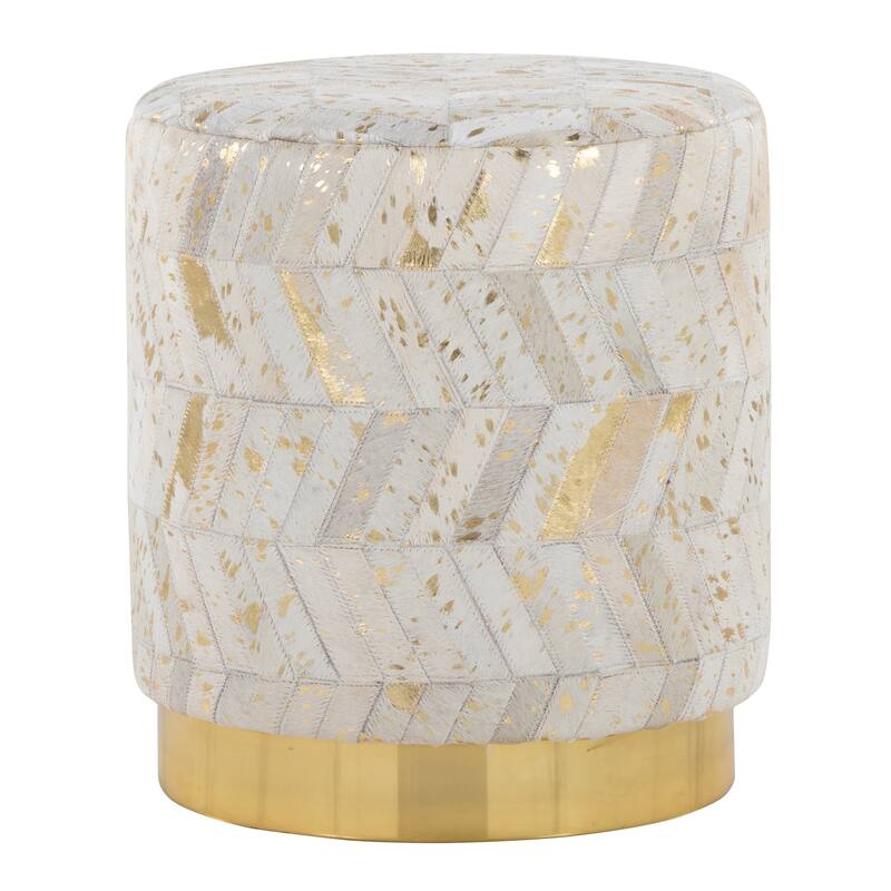 Oro 18" Ottoman - White