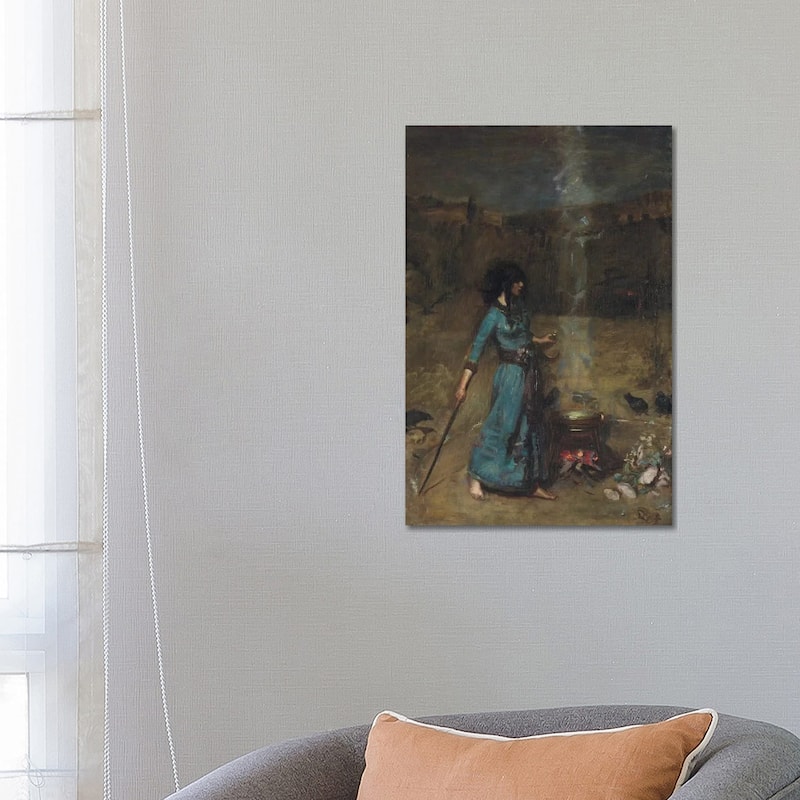 iCanvas "Study For The Magic Circle, 1886" by John William Waterhouse Canvas Print - 26x18x1.5