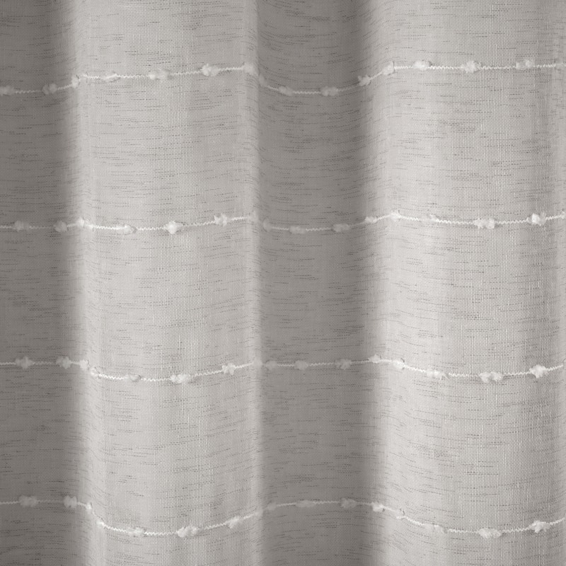 Lush Decor Farmhouse Textured Sheer With Peva Lining Shower Curtain