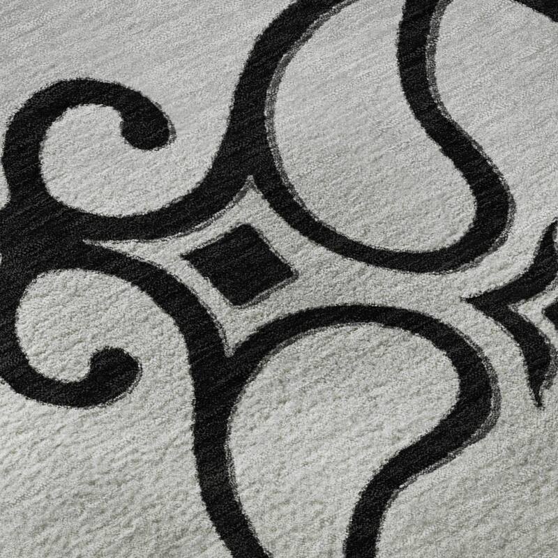 Premium Washable Super Soft Transitional Scroll Mayfield Rug