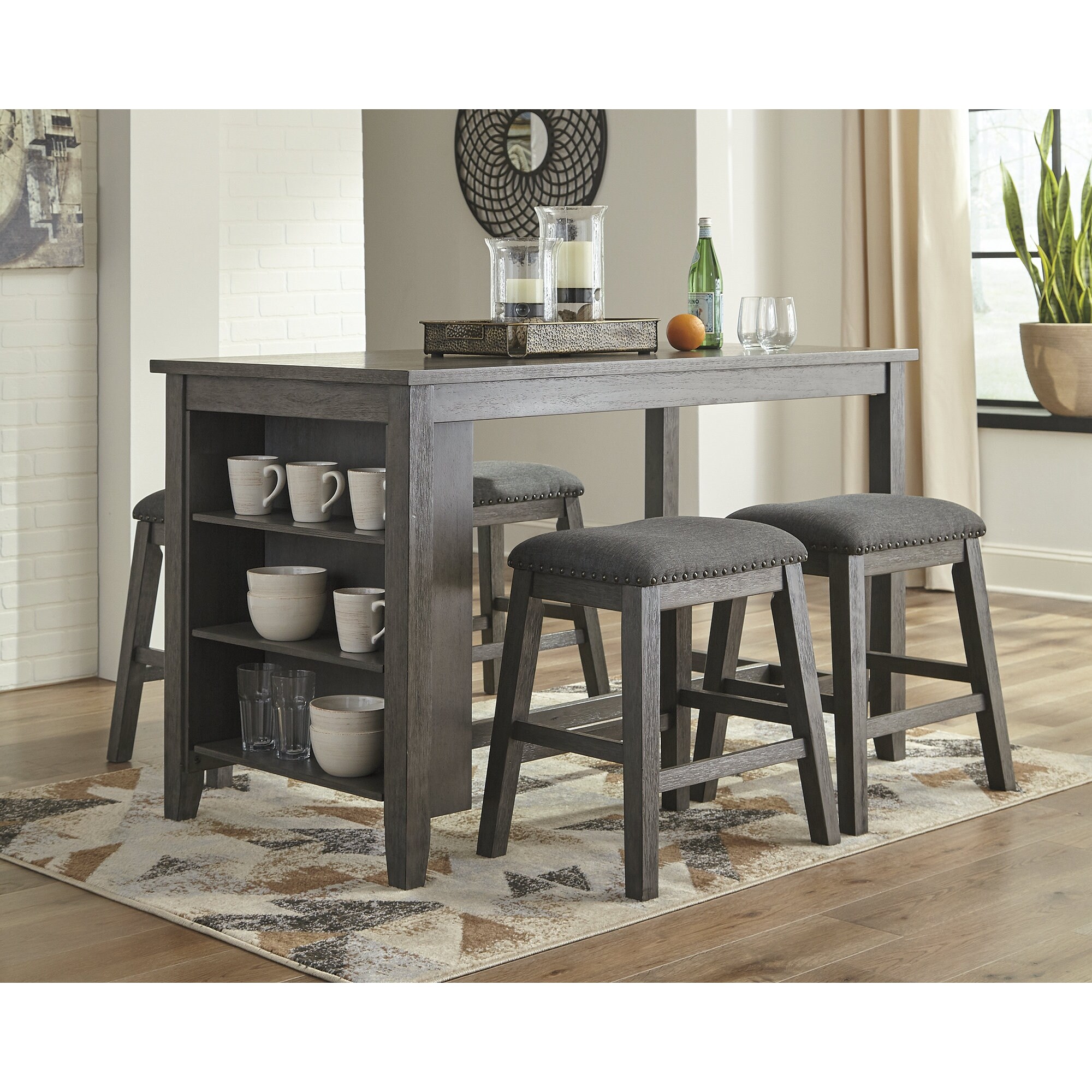 Signature Design by Ashley Caitbrook Gray 5-Piece Counter Height