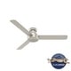 preview thumbnail 2 of 13, Hunter Presto Flush Mount Ceiling Fan w/ Wall Control - Contemporary, Industrial, Scandinavian - LOW PROFILE!