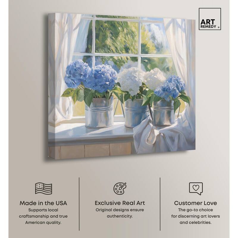 Window Bloom Canvas by Art Remedy, Gallery Wrapped