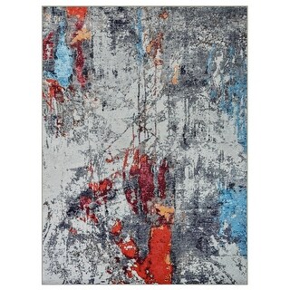 Allstar Rugs Abstract Themed Polyester Area Rug - Bed Bath & Beyond ...