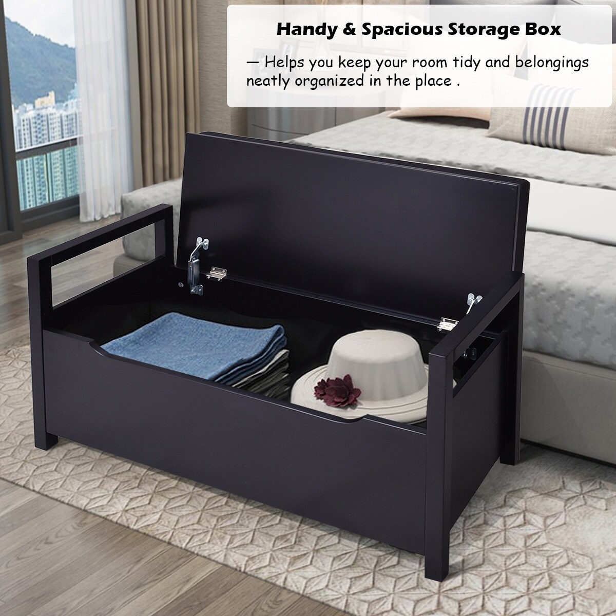Home Storage Solutions Shoe Bench Storage Rack Cushion Seat