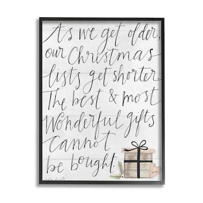 Stupell Christmas Lists Get Shorter Motivational Phrase Holiday Happiness Framed Wall Art