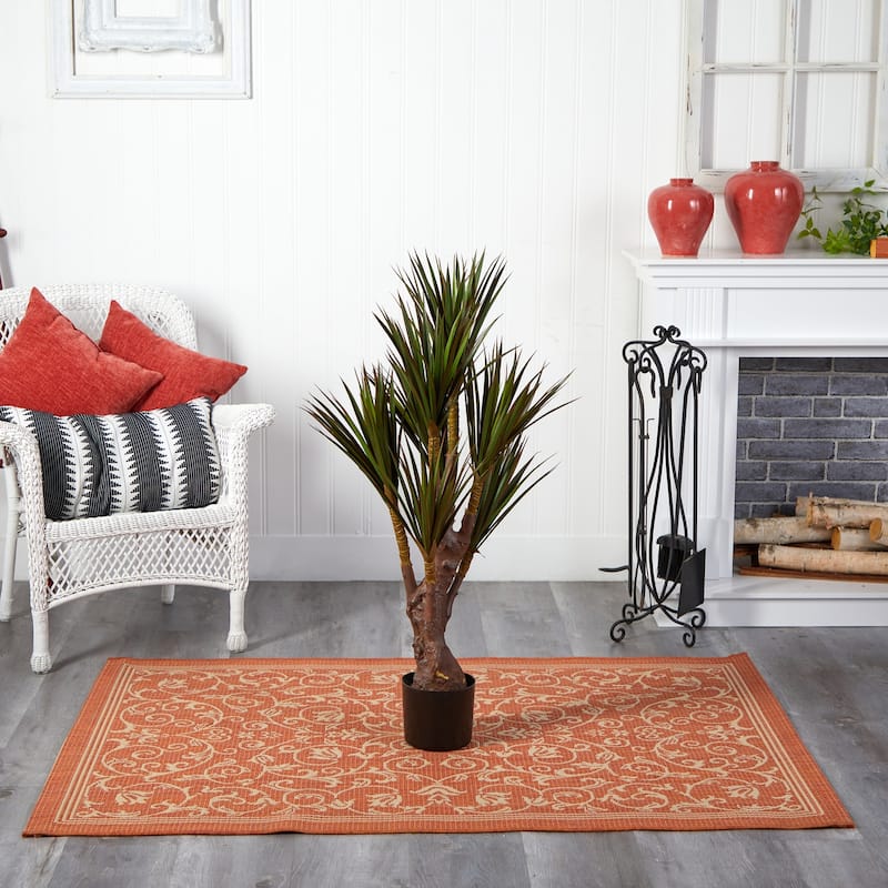 46In Artificial Tree Indoor Outdoor Elegant Greenery Decor - Green - 41-50 Inches