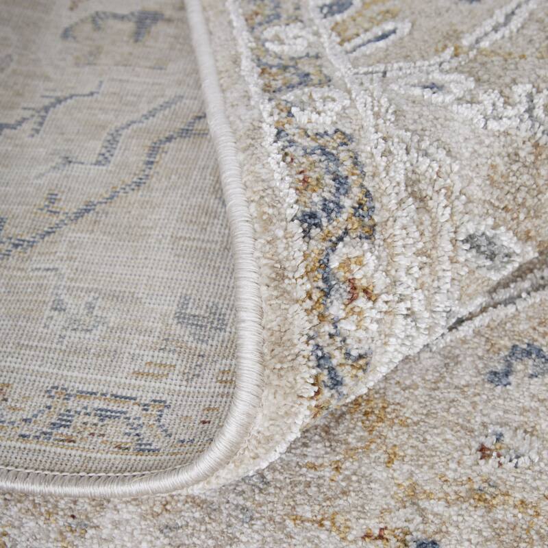HomeRoots Abstract Bohemian Runner Area Rug - 87.00 in. x 30.00 in. x 0.43 in.