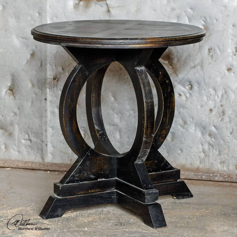 Uttermost Maiva Rounded Leg Wood Accent Table