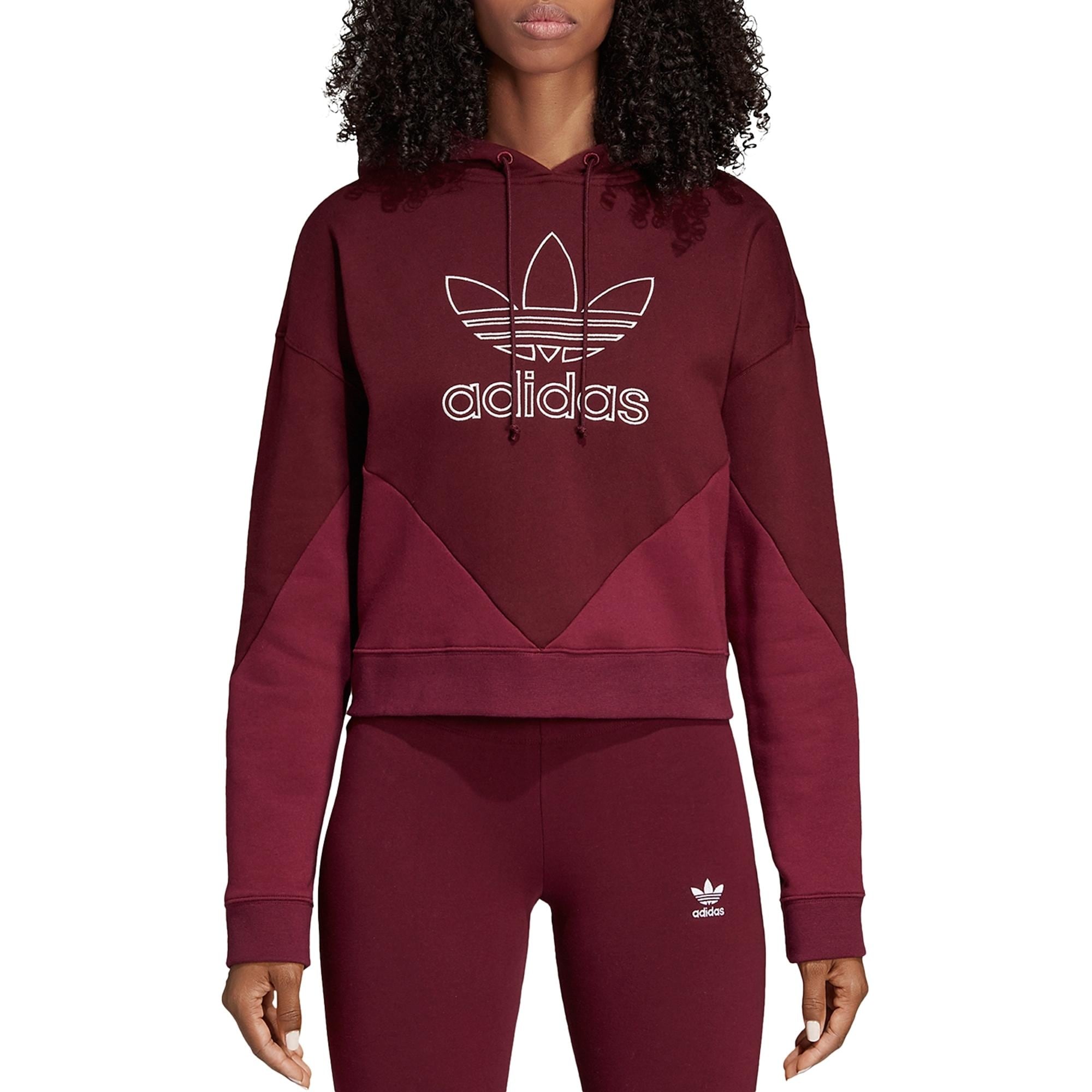 adidas hoodies womens maroon