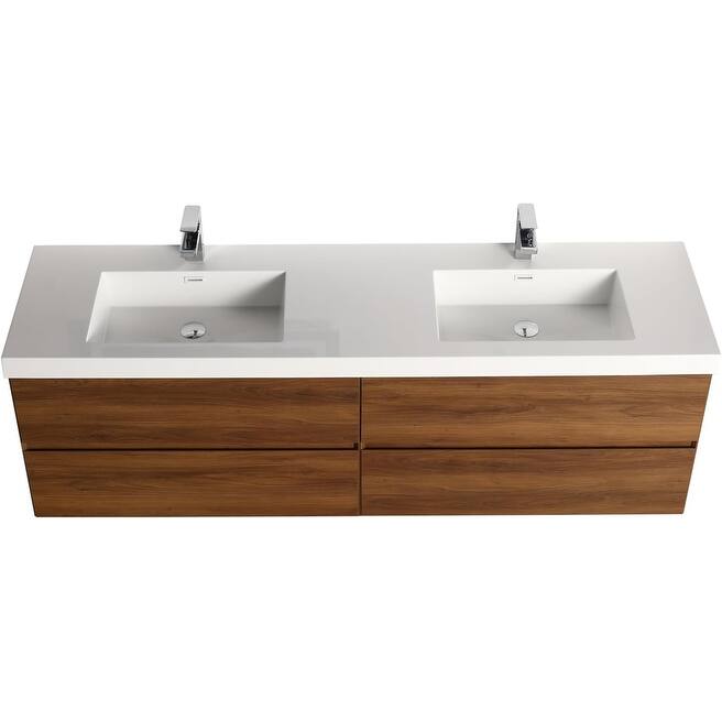 Blossom Assisi 72 Inch Wall Mounted Bathroom Vanity with Sink