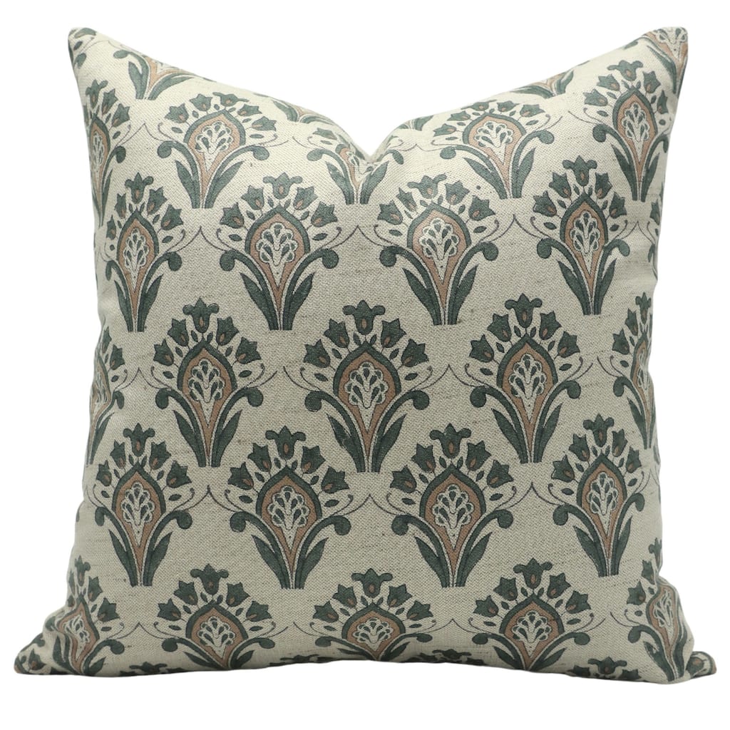 Fabdivine Linen Bohemian Block print pillow Cover