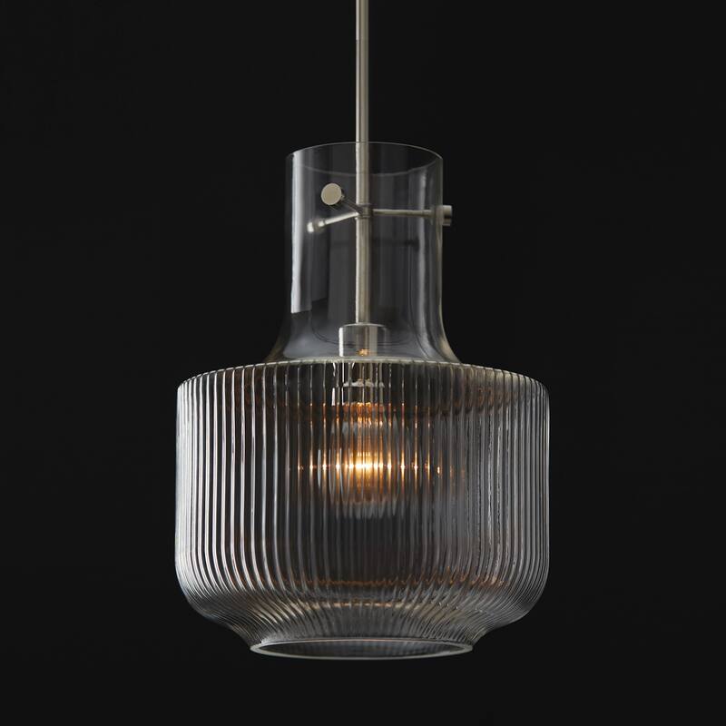 Nyla 1-light Pendant w/ Clear Fluted Glass