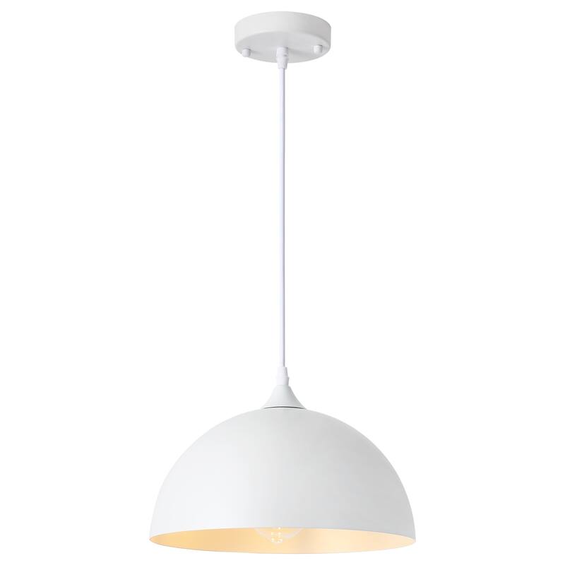 1-Light 11.81"W Metal Dome Pendant Ceiling Lights for Kitchen Island