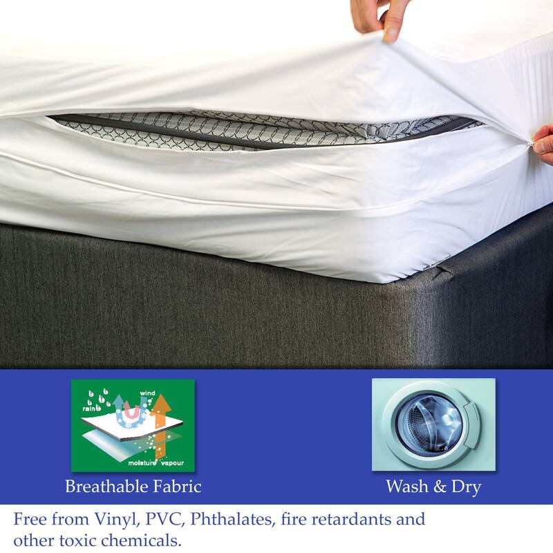 ONETAN, Mattress Protector, Ultra Soft-Premium Breathable and Noiseless Cover, Water Proof, Zippered.