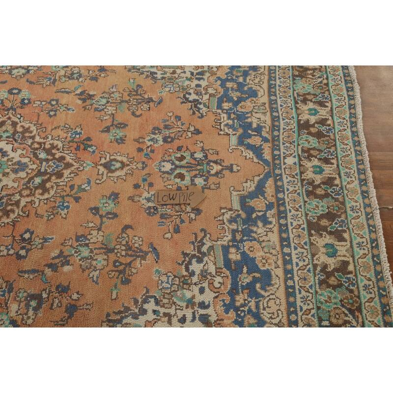 Traditional Hamedan Persian Vintage Area Rug Hand-Knotted Wool Carpet - 6'6"x 9'8"