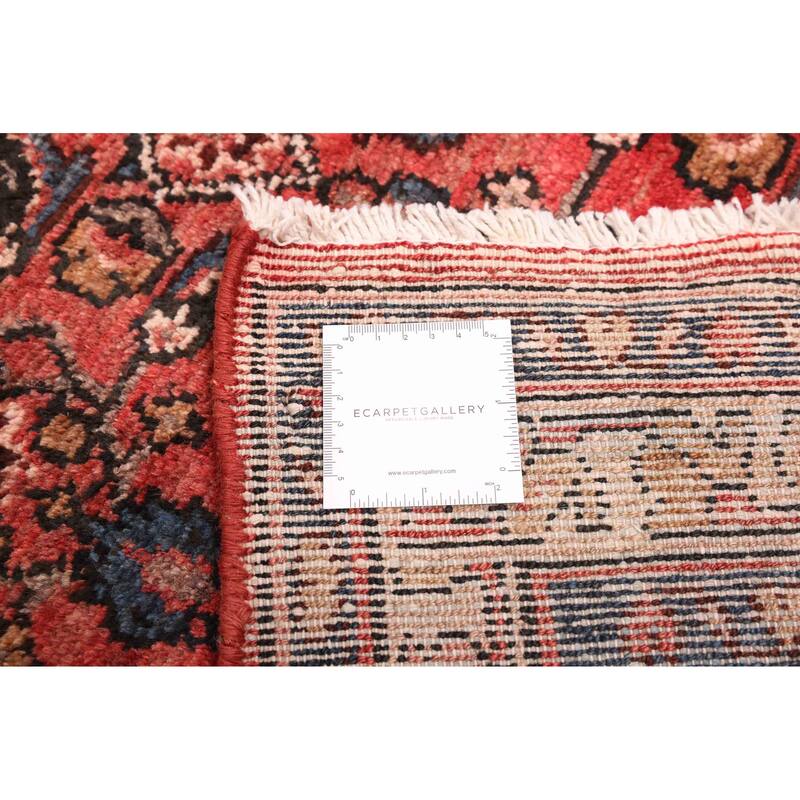 ECARPETGALLERY Hand-knotted Andelz Red Wool Rug - 3'5 x 13'5