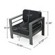 preview thumbnail 37 of 41, Christopher Knight Home Cape Coral Outdoor Aluminum Club Chair with Optional Sunbrella Cushions