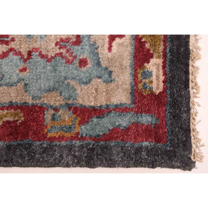 ECARPETGALLERY Hand-knotted Modern Oushak Dark Navy Wool Rug - 9'3 x 12'2