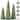 3PC Set 81012in PreLit Ceramic Christmas Trees with Lights