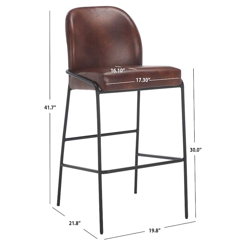 SAFAVIEH Ivey 30-inch Bar Stool - 20"W x 22"D x 42"H