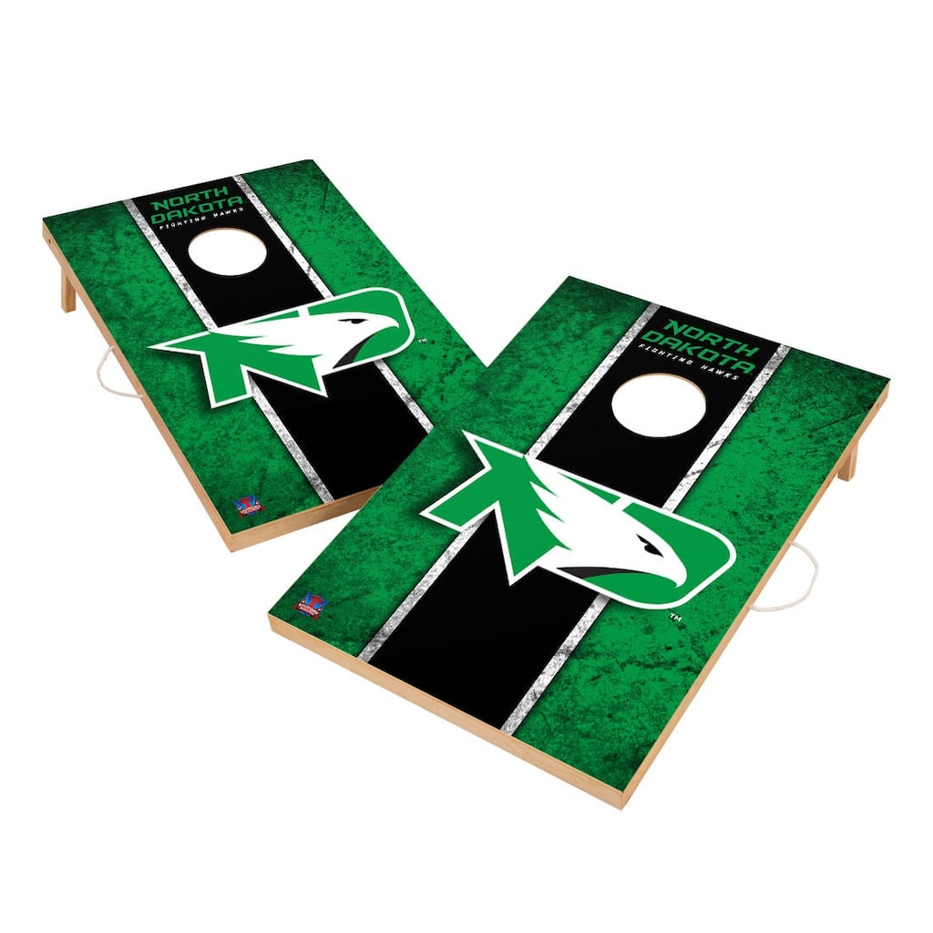 Vintage North Dakota Fighting Hawks Regulation 2x4 Cornhole Set