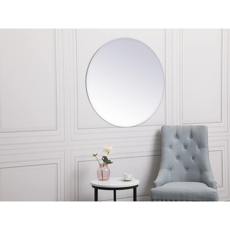 Modern 32 in. Contemporary Mirror in Clear