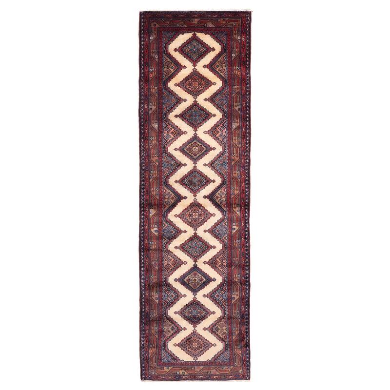 ECARPETGALLERY Hand-knotted Konya Anatolian Cream Wool Rug - 2'9 x 9'8