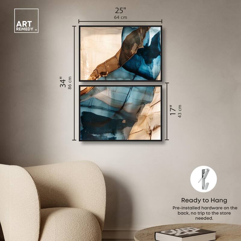Glitch Aesthetic I Canvas Set of 2 by Art Remedy