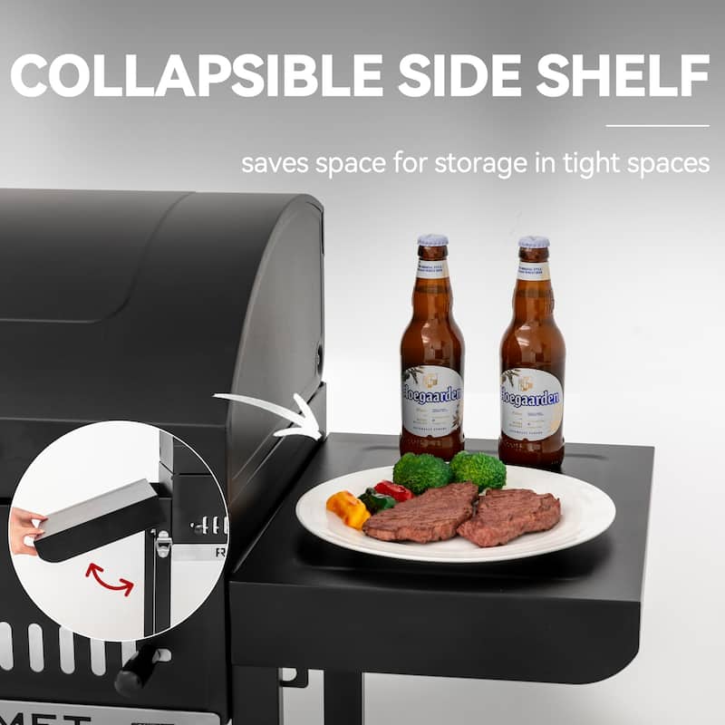 Royal Gourmet 24-Inch Movable Black Charcoal BBQ Grill