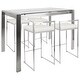 preview thumbnail 19 of 17, Porch & Den Sky Ranch Stainless Steel/ Glass 5-piece Counter Height Dining Set
