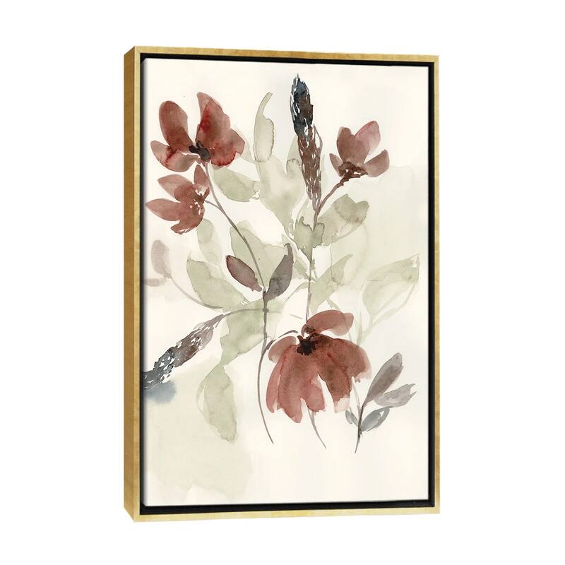 iCanvas "Dusty Flower Composition I" by Jennifer Goldberger Framed - Gold - 48x32