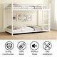 preview thumbnail 5 of 23, Heavy Duty Metal Twin over Twin Bunk Bed with Noise Reduction and Safety Guardrail, Convertible to 2 Beds, 12" Under-Bed Storage