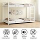 preview thumbnail 4 of 5, Twin over Twin Bunk Bed, Heavy-duty Sturdy Metal, Noise Reduced, Safety Guardrail, No Box Spring Needed, White