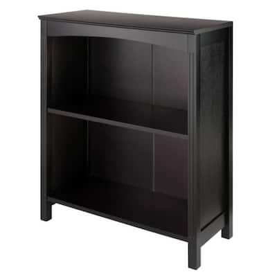 Terrace 2-Section Bookcase, Shelf, Espresso - 25.98 x 11.81 x 30 inches