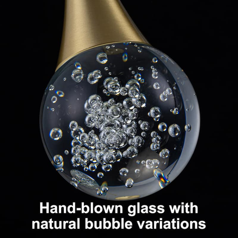 Starsky 3-Light LED 4500K Teardrop Crystal Cluster Pendant