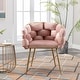 preview thumbnail 3 of 3, Velvet Accent Chair - Pink