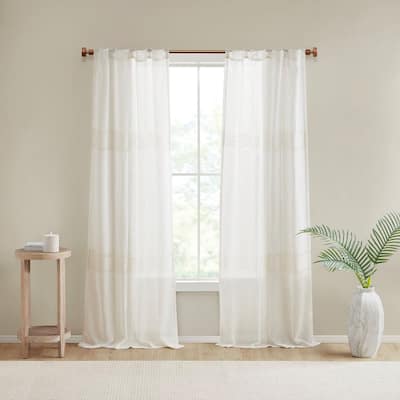 Sheer Curtain Panel Pair(2 Pcs Window Panels)