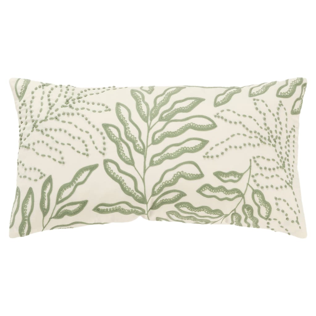 Rizzy Home Traditional Ivory Down Filled Decorative Pillow 14"x26"