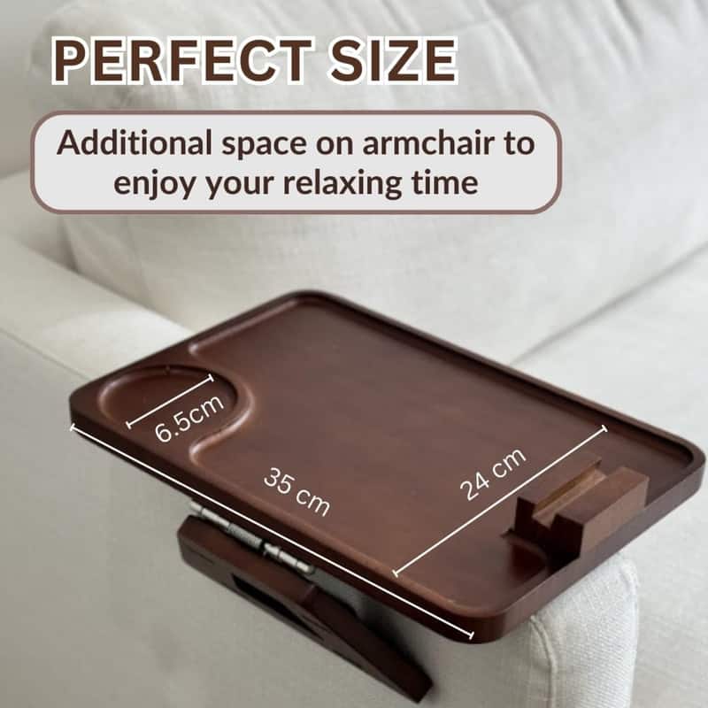 Bamboo Couch Arm Table - 35"D x 24"W x1"H