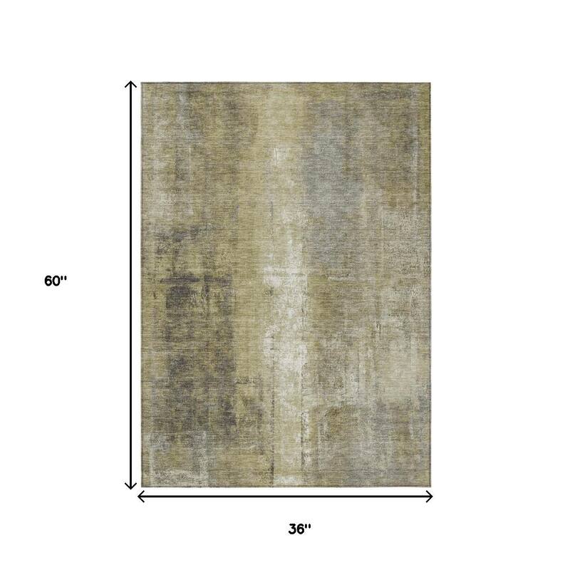 HomeRoots Abstract Transitional Rectangle Outdoor Rug