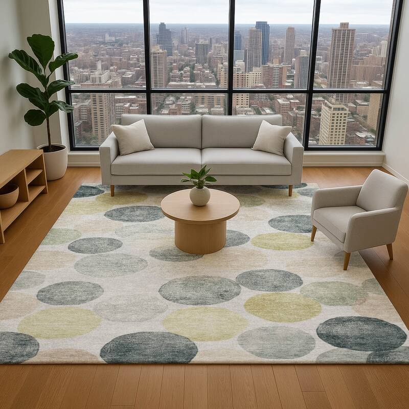 Premium Washable Super Casual Contemporary Soft Mayfield Rug - 8' x 10' - Gray