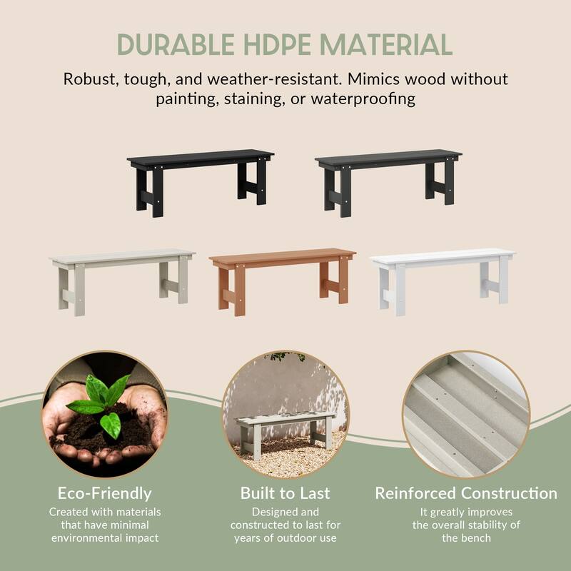 Polytrends Shoreside Patio 48" Bench