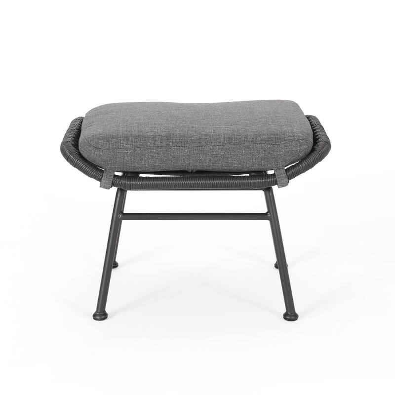 Montana Faux Rattan Outdoor Patio Ottoman Comfortable choice, multiple functions, classic design