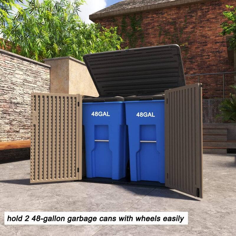 Outdoor Resin Deck Box Storage Shed for Garden,Patios,Backyards,Tools